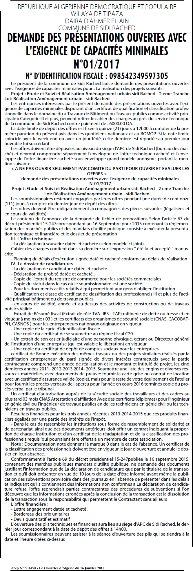 Le Courrier d'Algerie