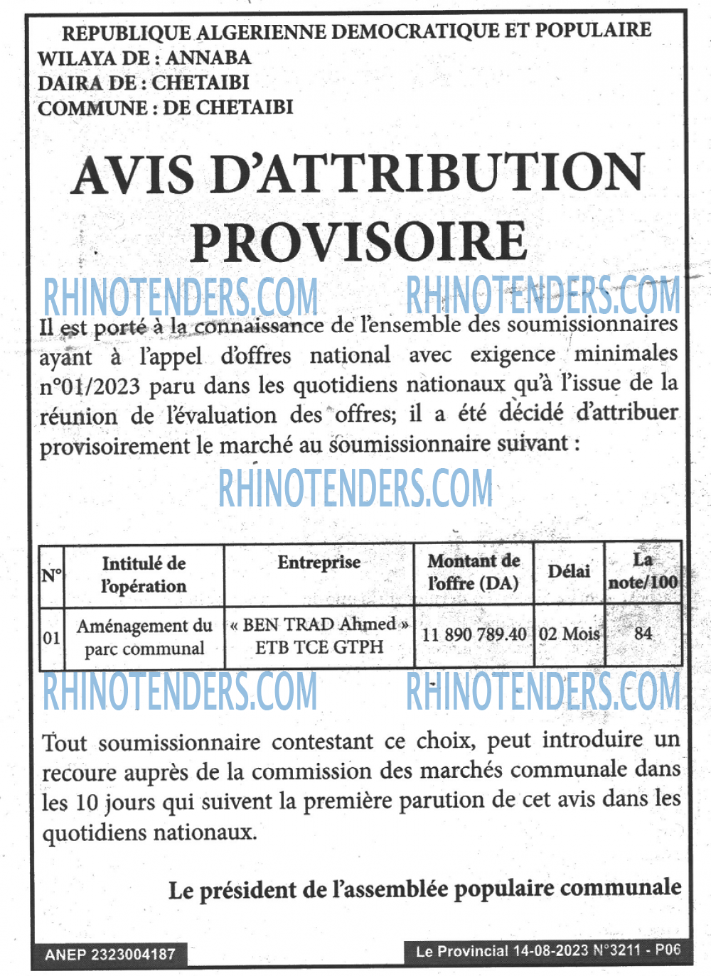 LE PROVINCIAL