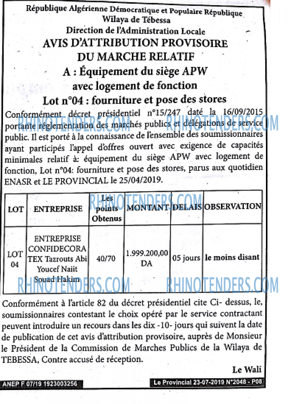 LE PROVINCIAL