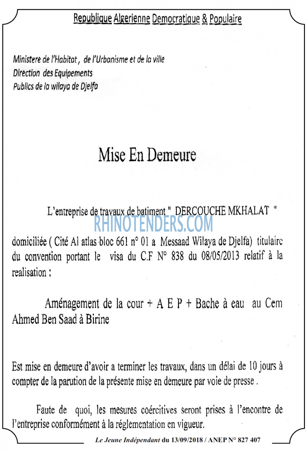 Le jeune indépendant