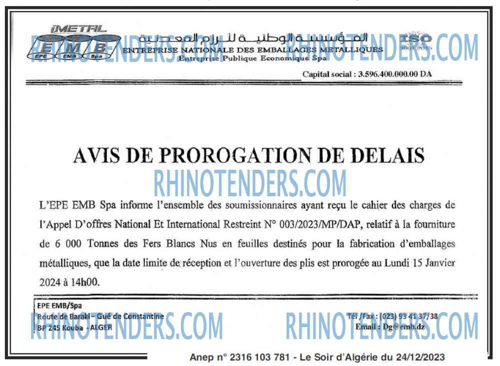 LE SOIR D'ALGERIE