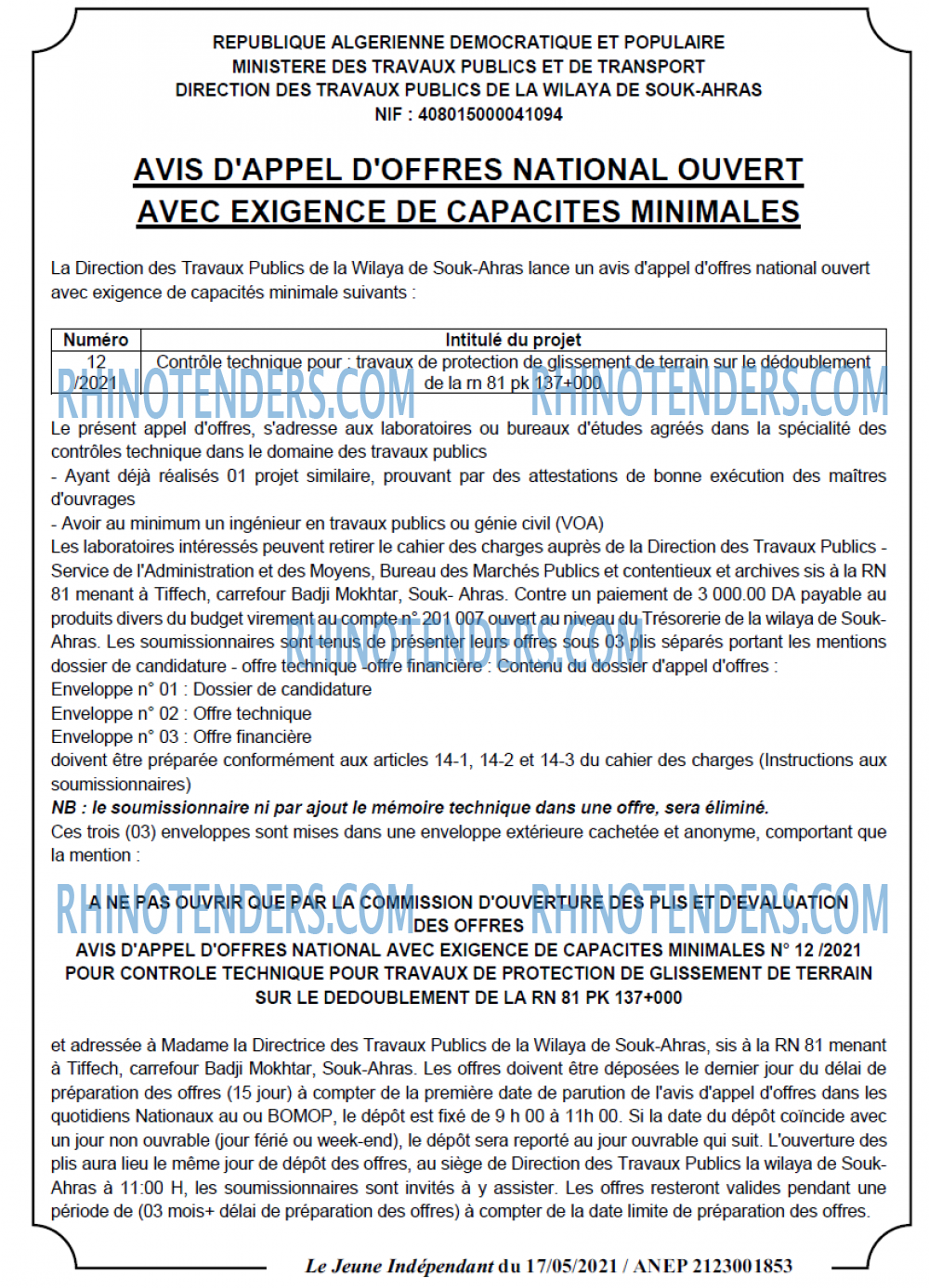 Jeune Independant
