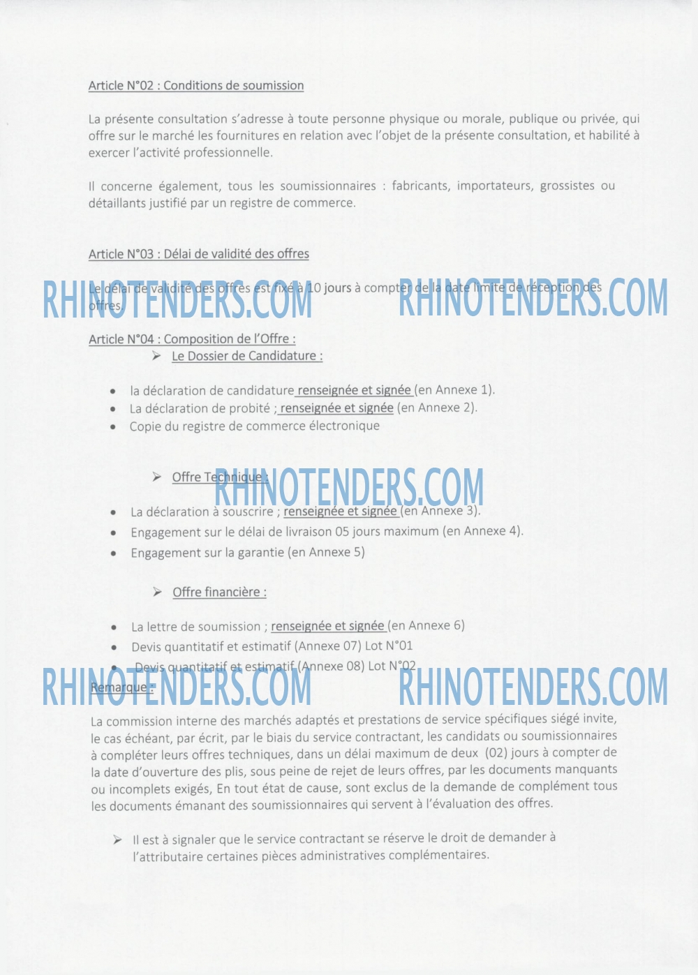 Rhinotenders