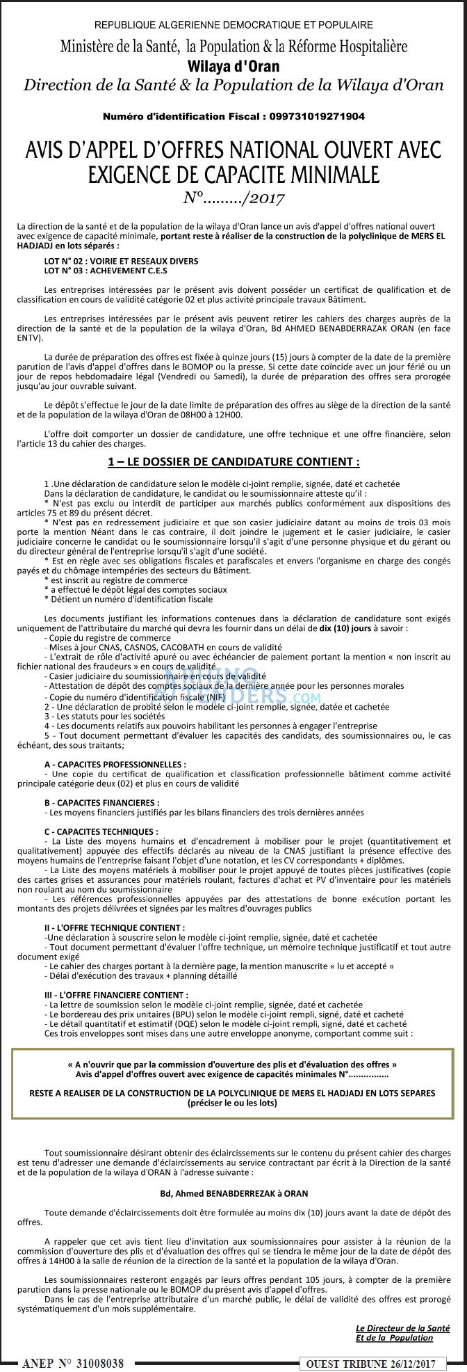 ouest TRIBUNE
