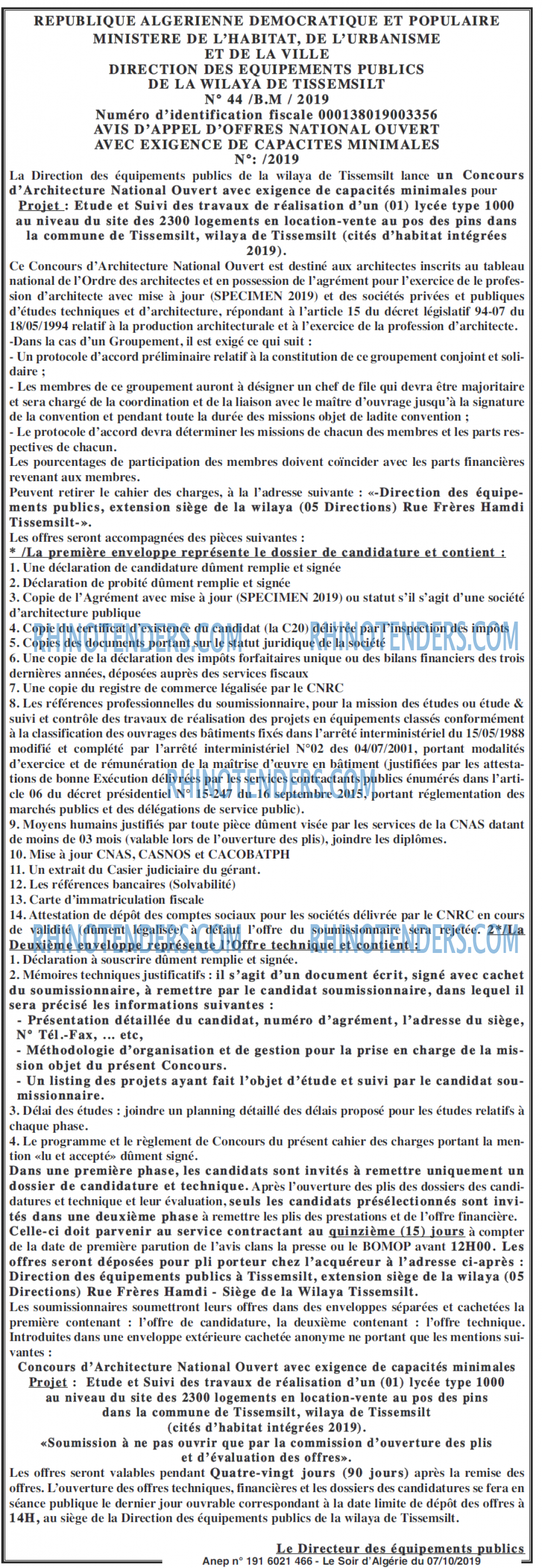 LE SOIR D'ALGERIE