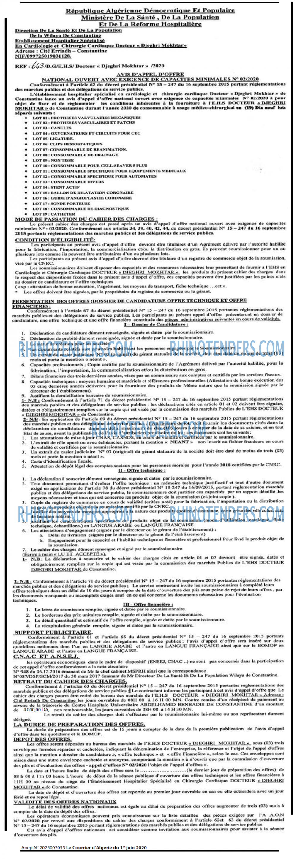 Le Courrier d'Algerie