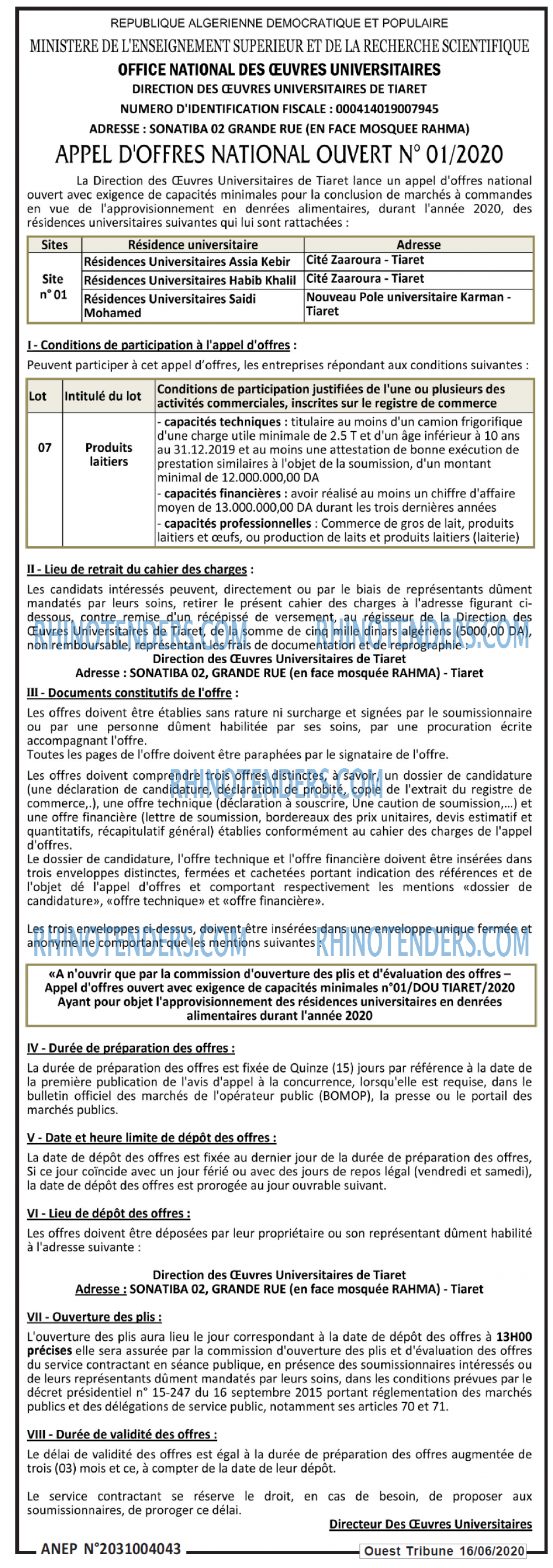 ouest TRIBUNE