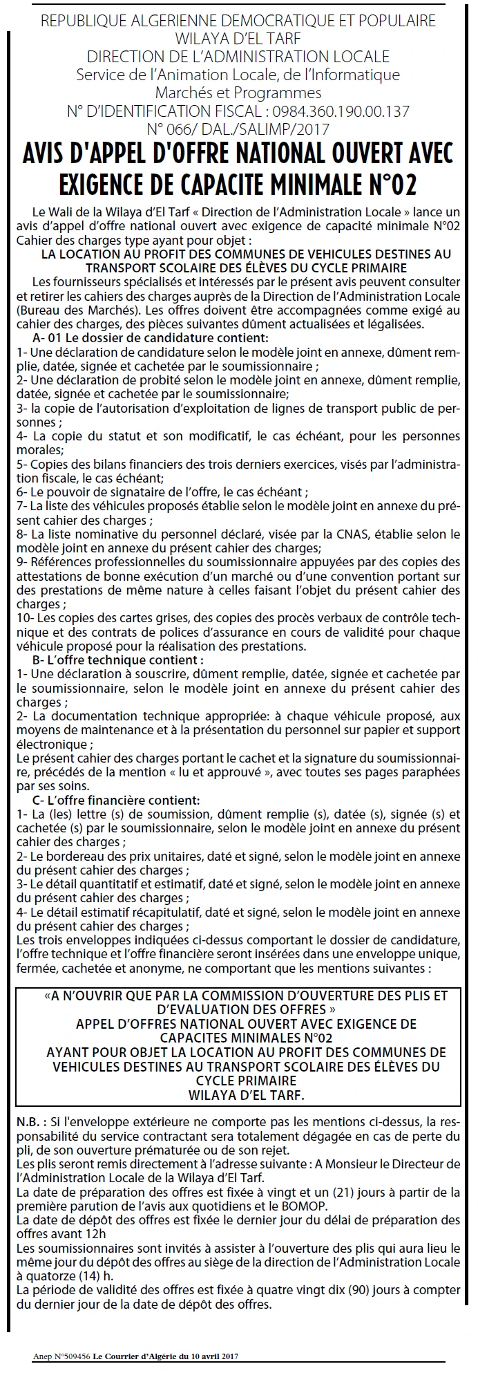Le Courrier d'Algerie