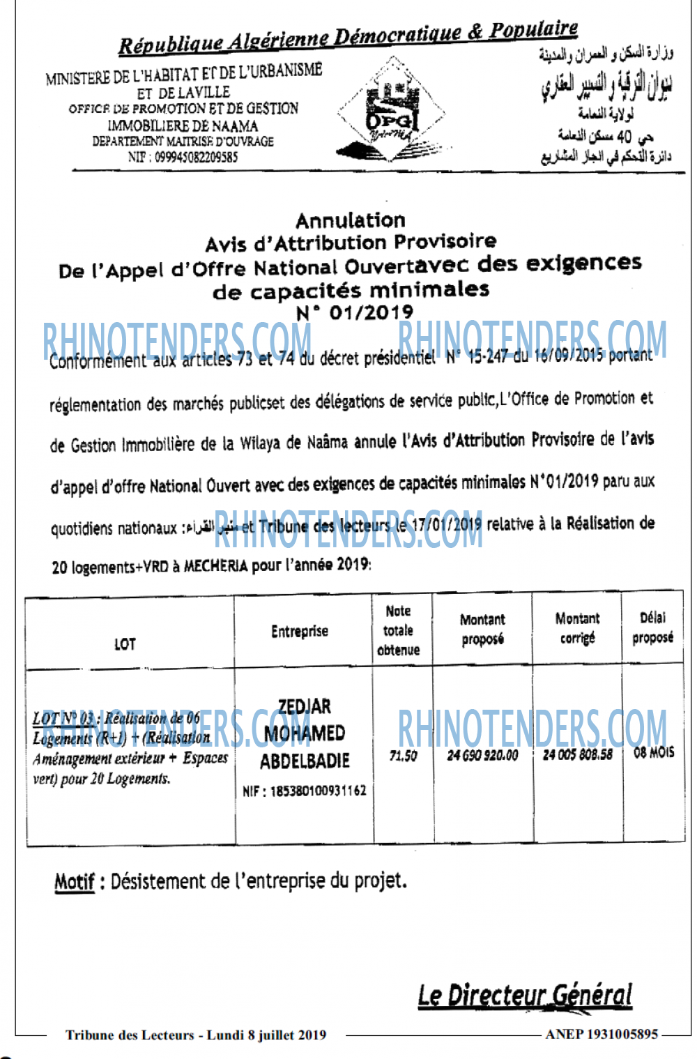 TRIBUNE DES LECTEURS