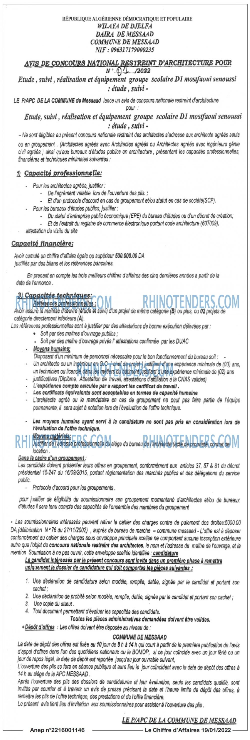 Le Chiffre d'Affaires