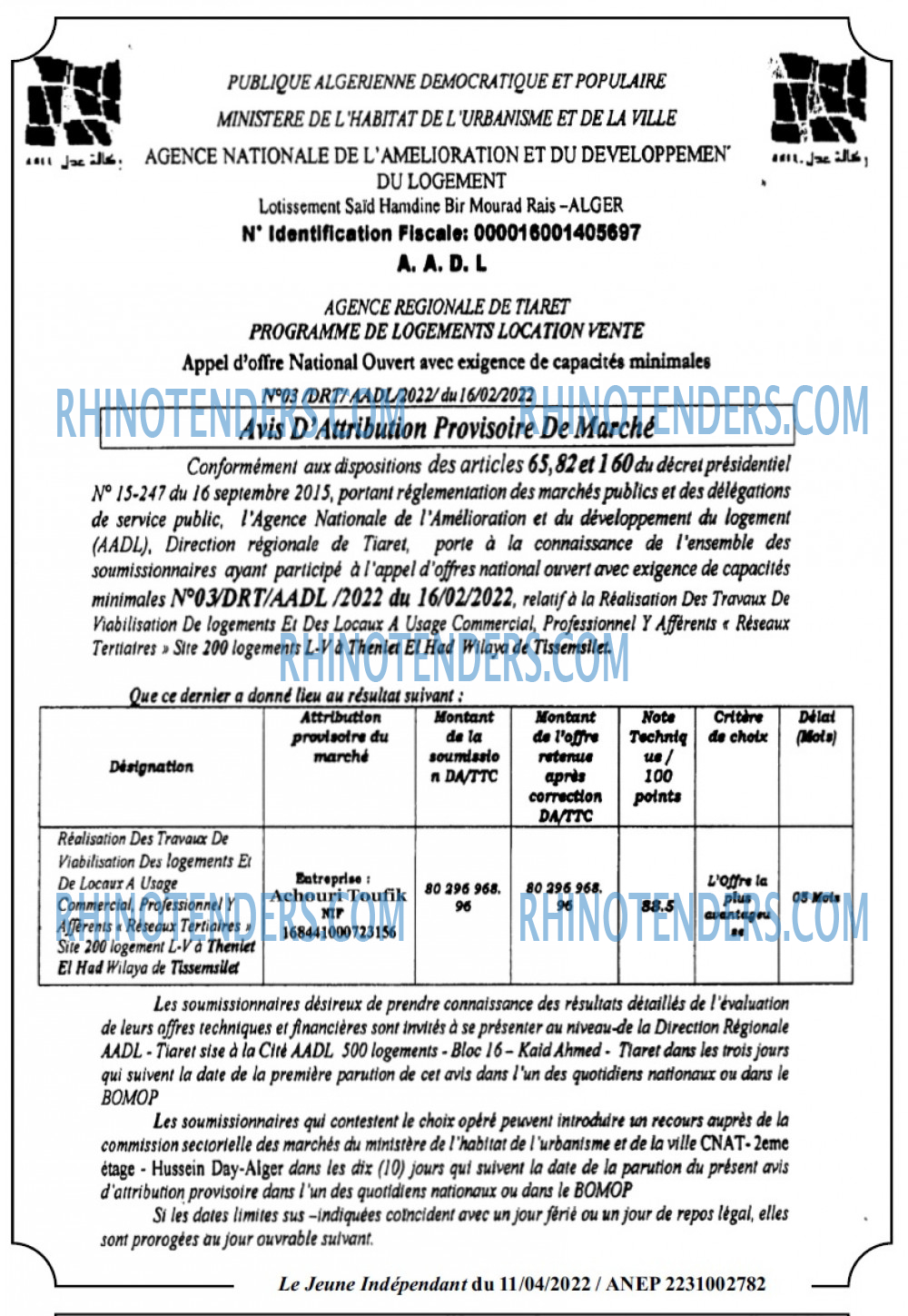 Jeune Independant
