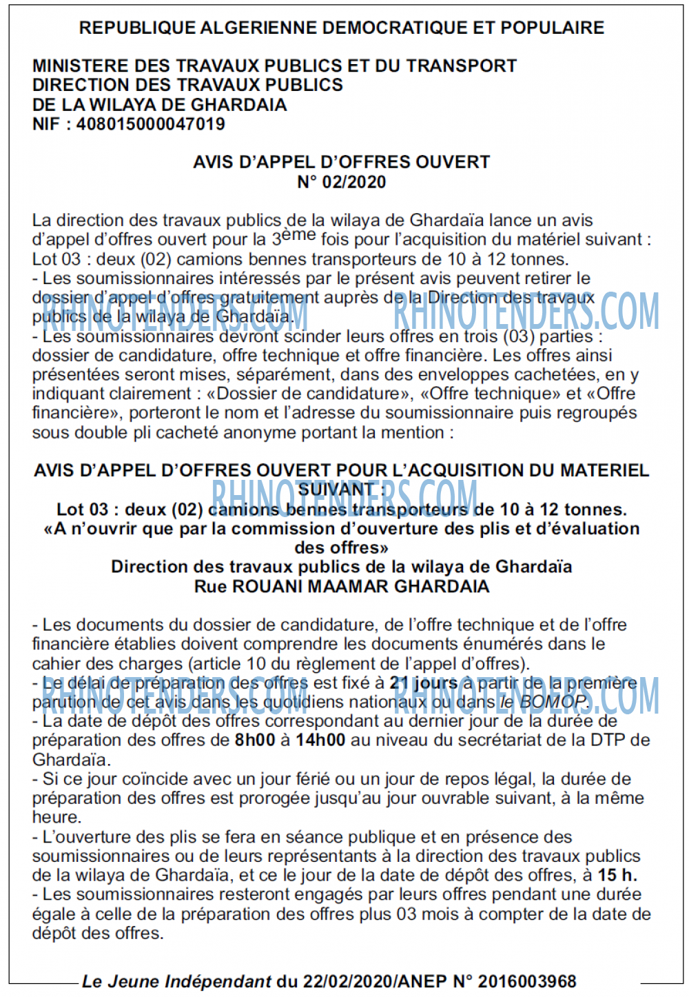 Jeune Independant