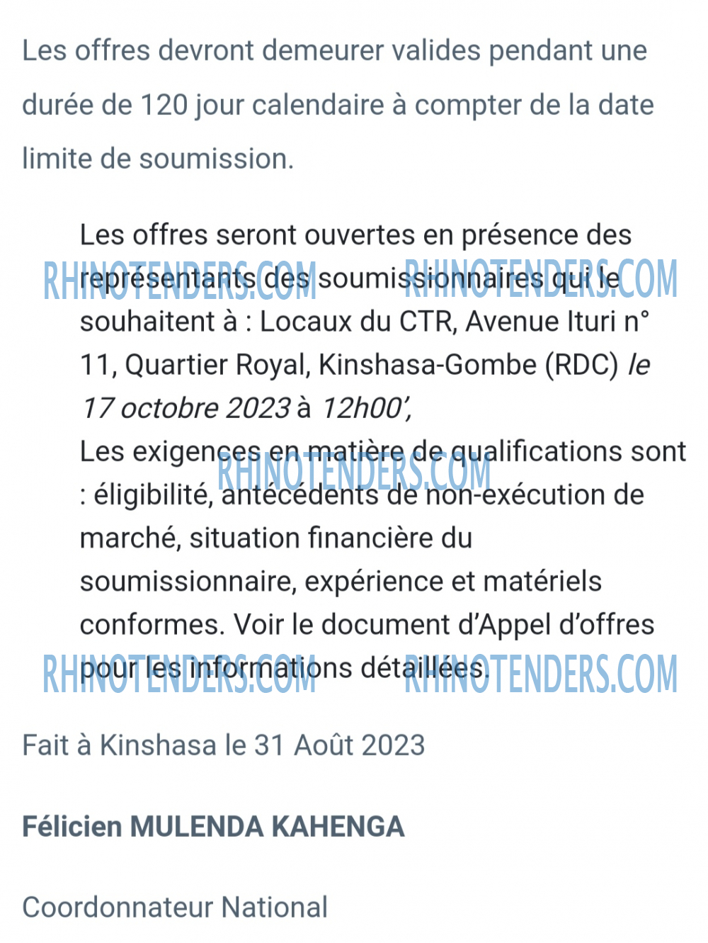 Rhinotenders