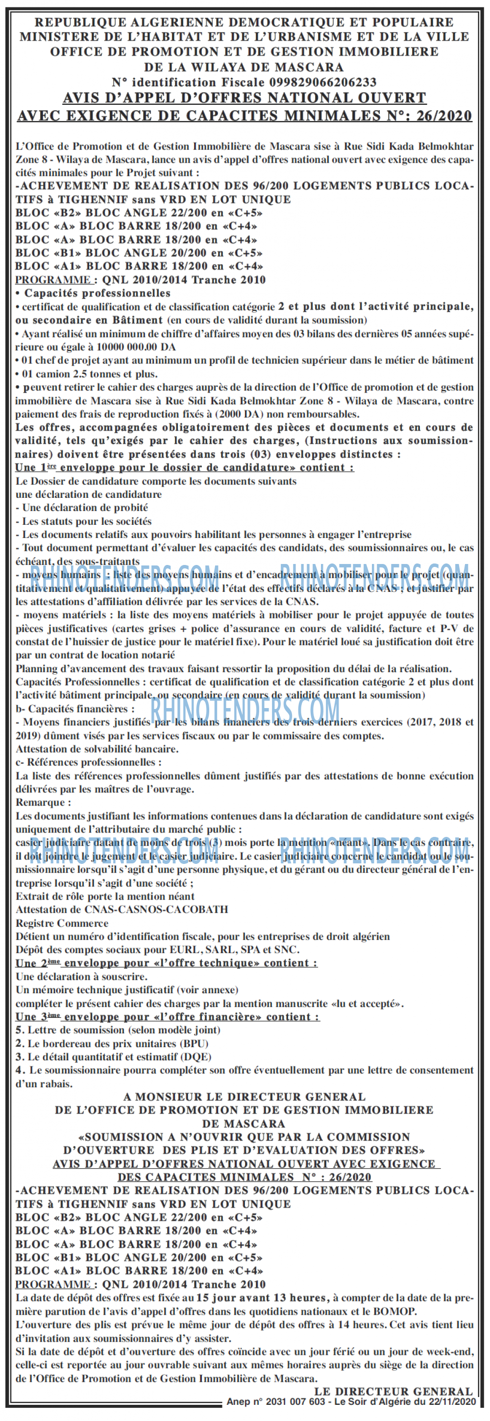 LE SOIR D'ALGERIE