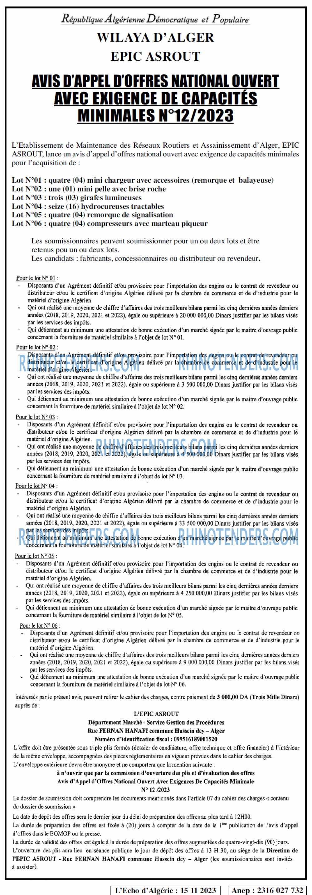 L'ECHO D'ALGERIE