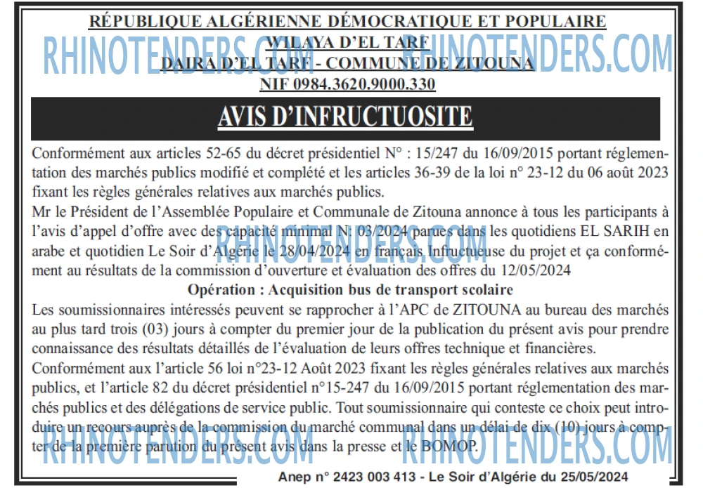 LE SOIR D'ALGERIE