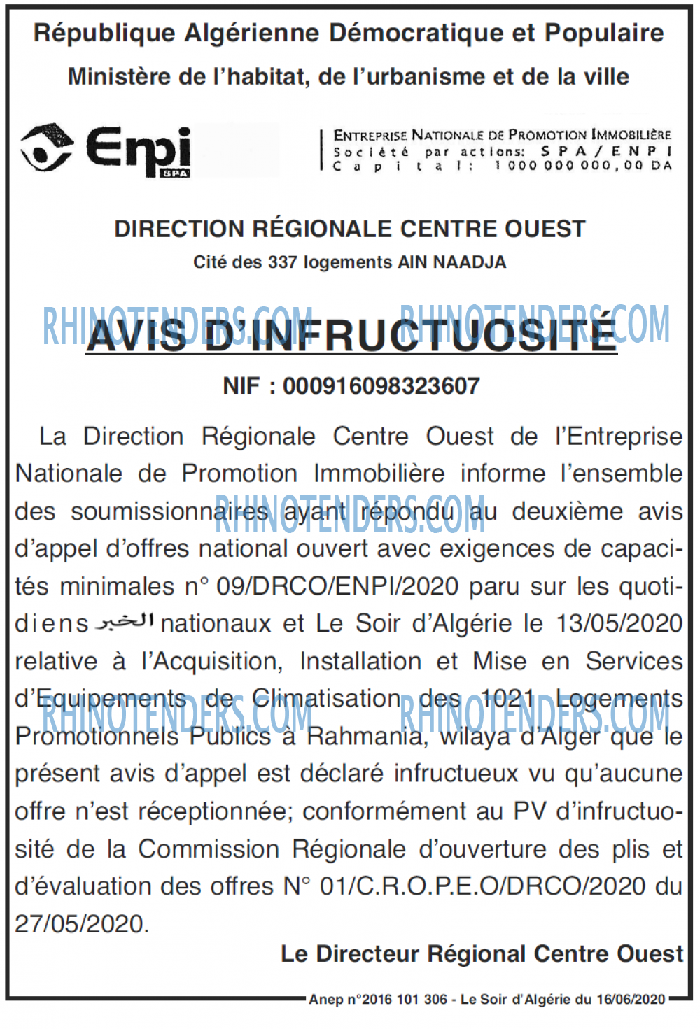 LE SOIR D'ALGERIE