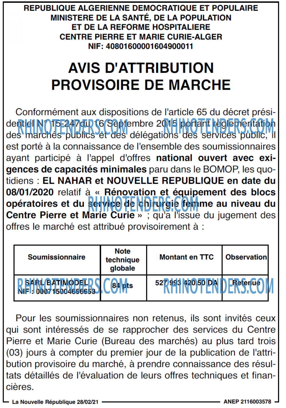 NOUVELLE REPUBLIQUE