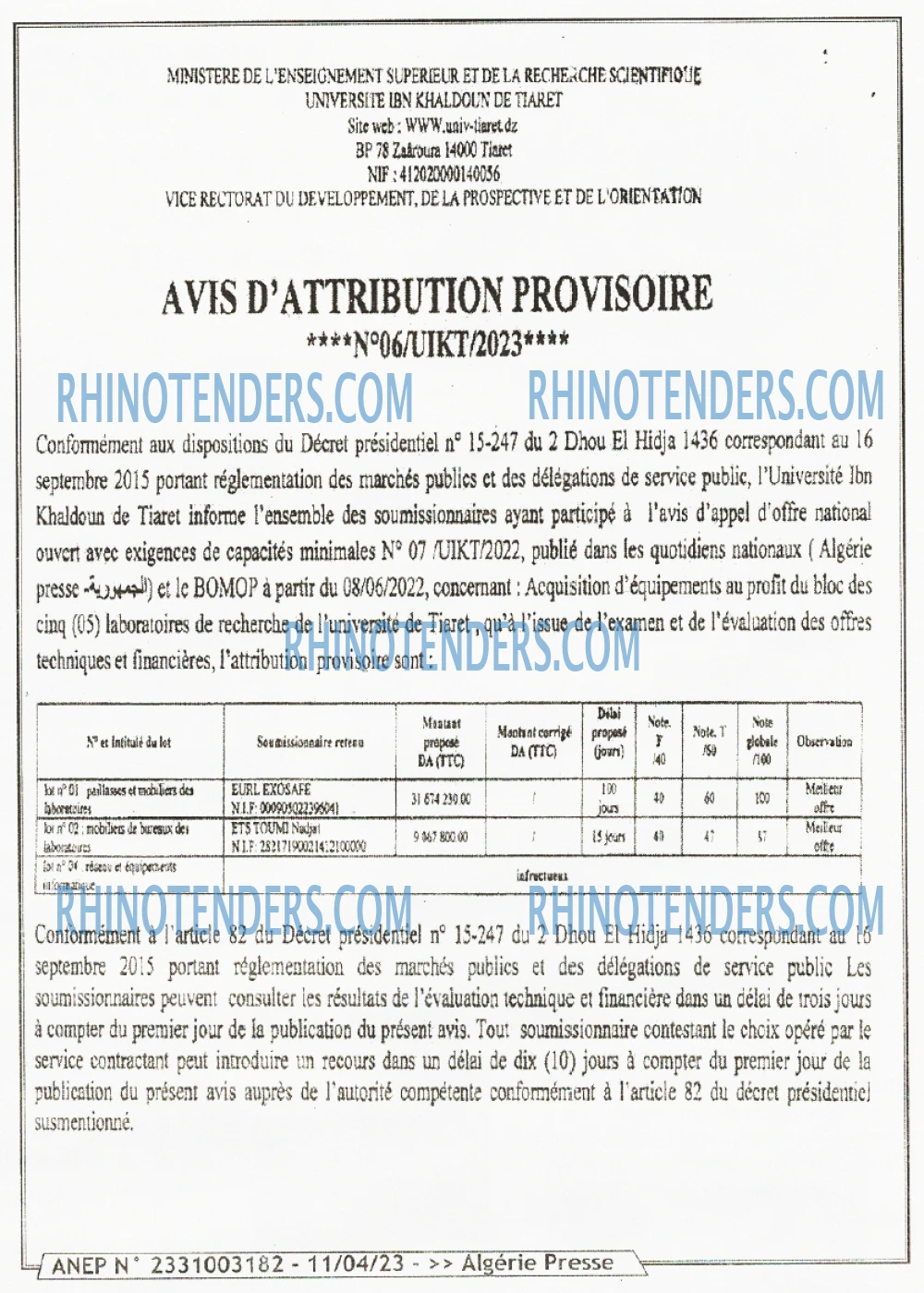 ALGERIE PRESSE