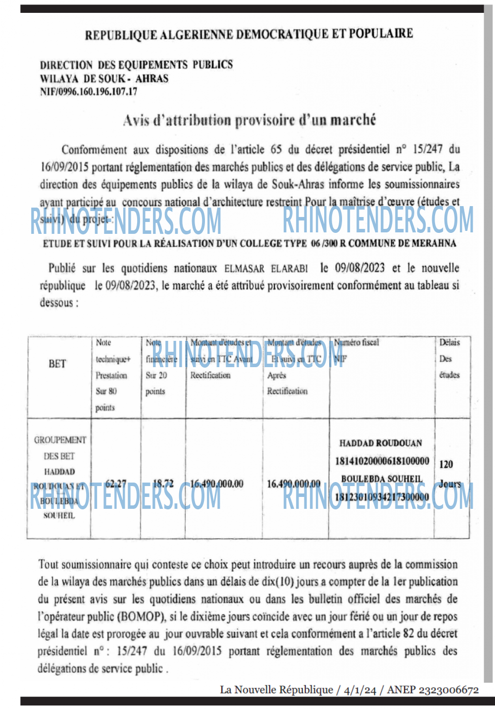 NOUVELLE REPUBLIQUE