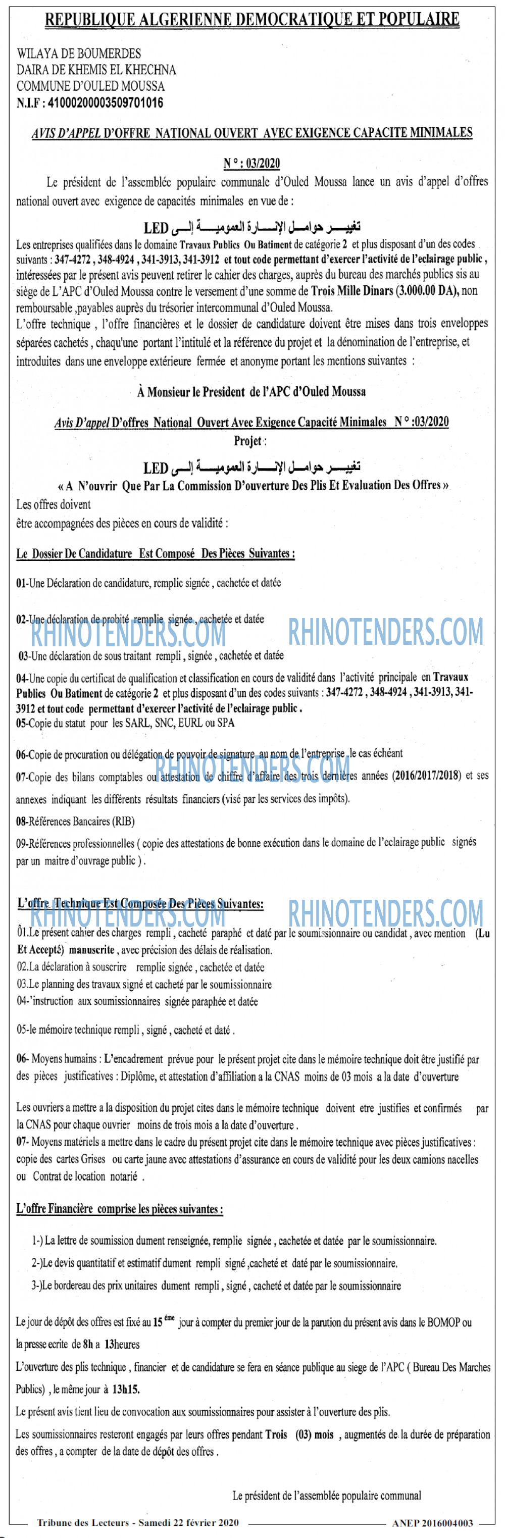 TRIBUNE DES LECTEURS