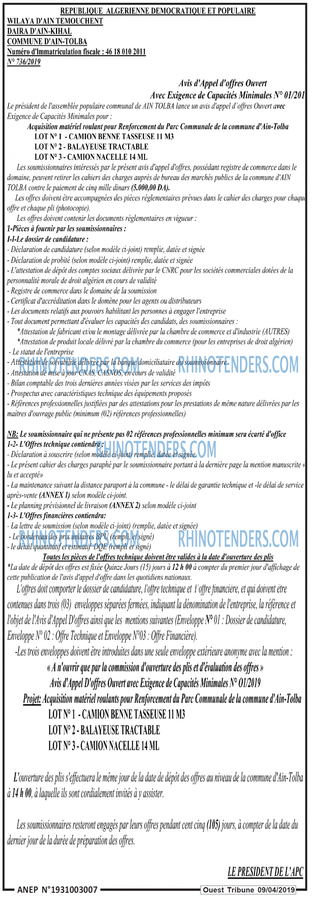 ouest TRIBUNE