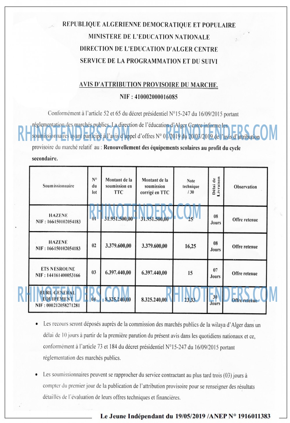 Jeune Independant