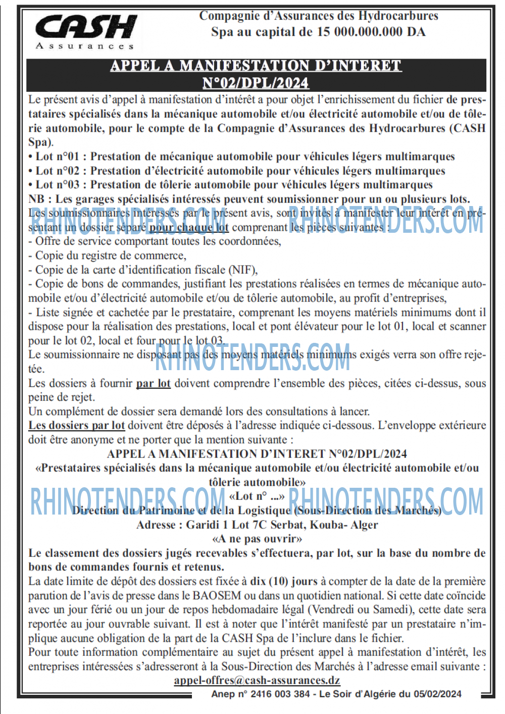LE SOIR D'ALGERIE