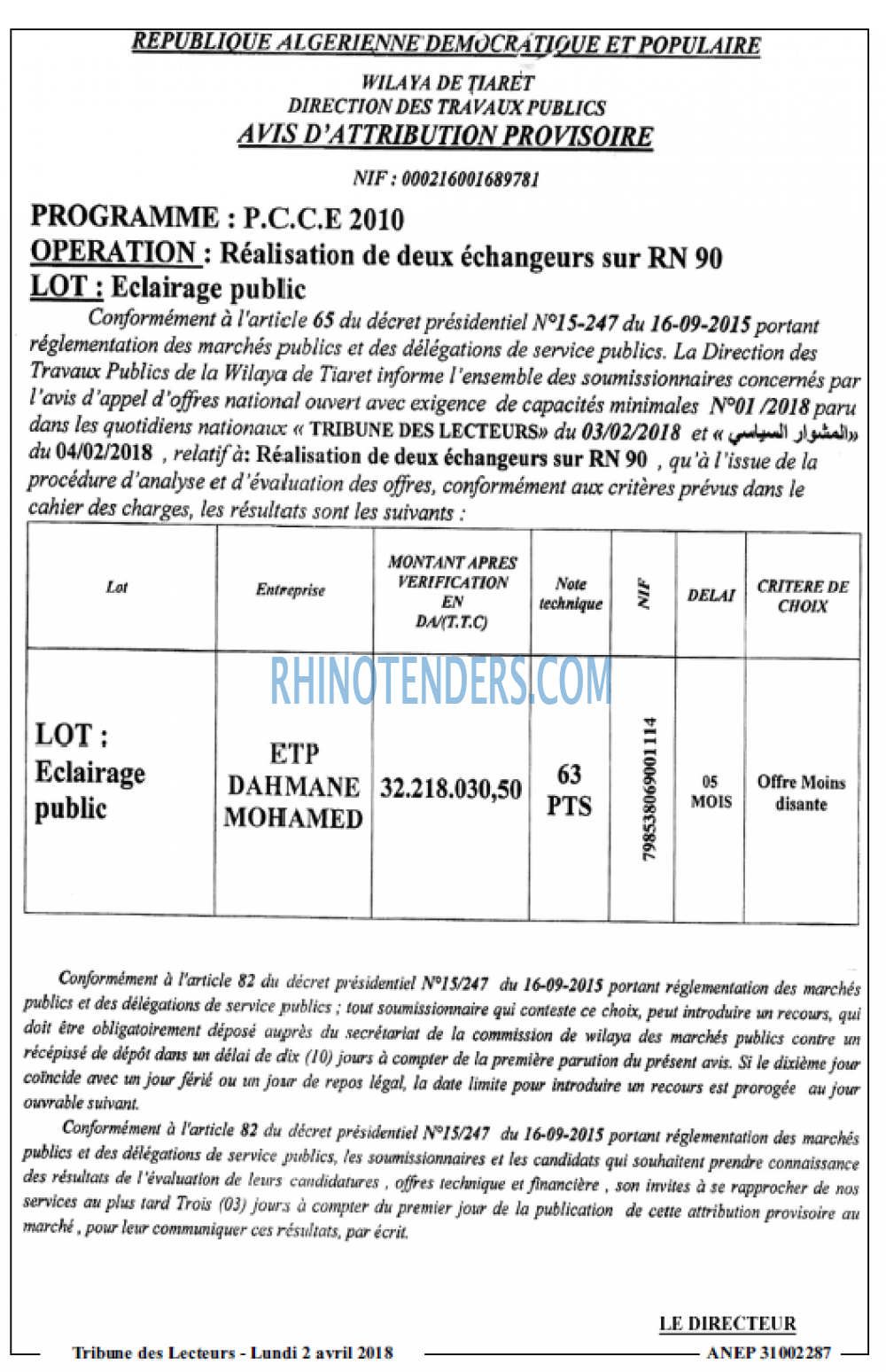 TRIBUNE DES LECTEURS