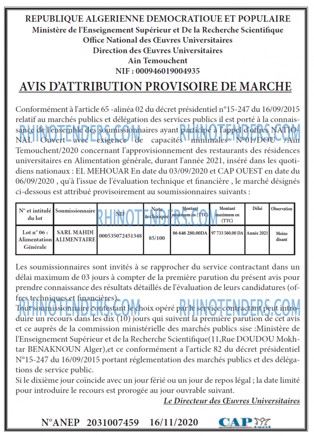 CAP OUEST