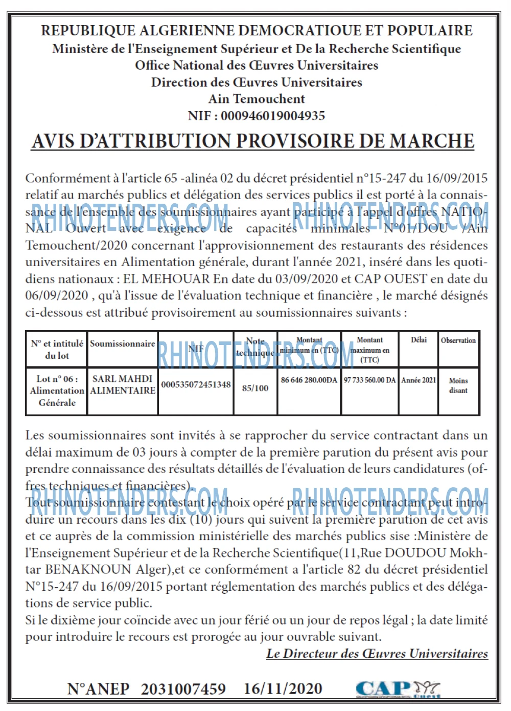 CAP OUEST