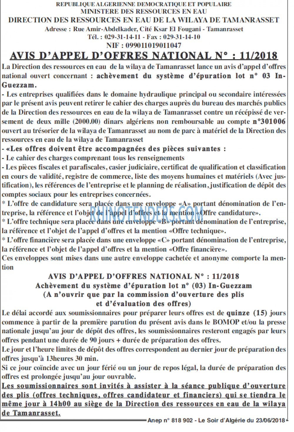 LE SOIR D'ALGERIE