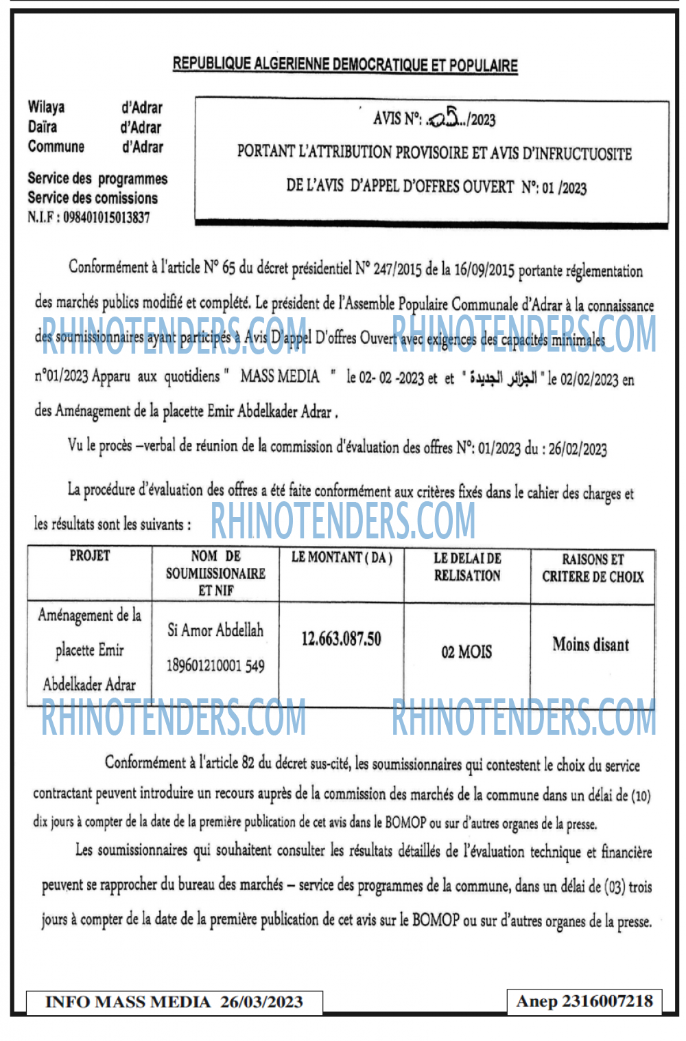 Infos Mass Media