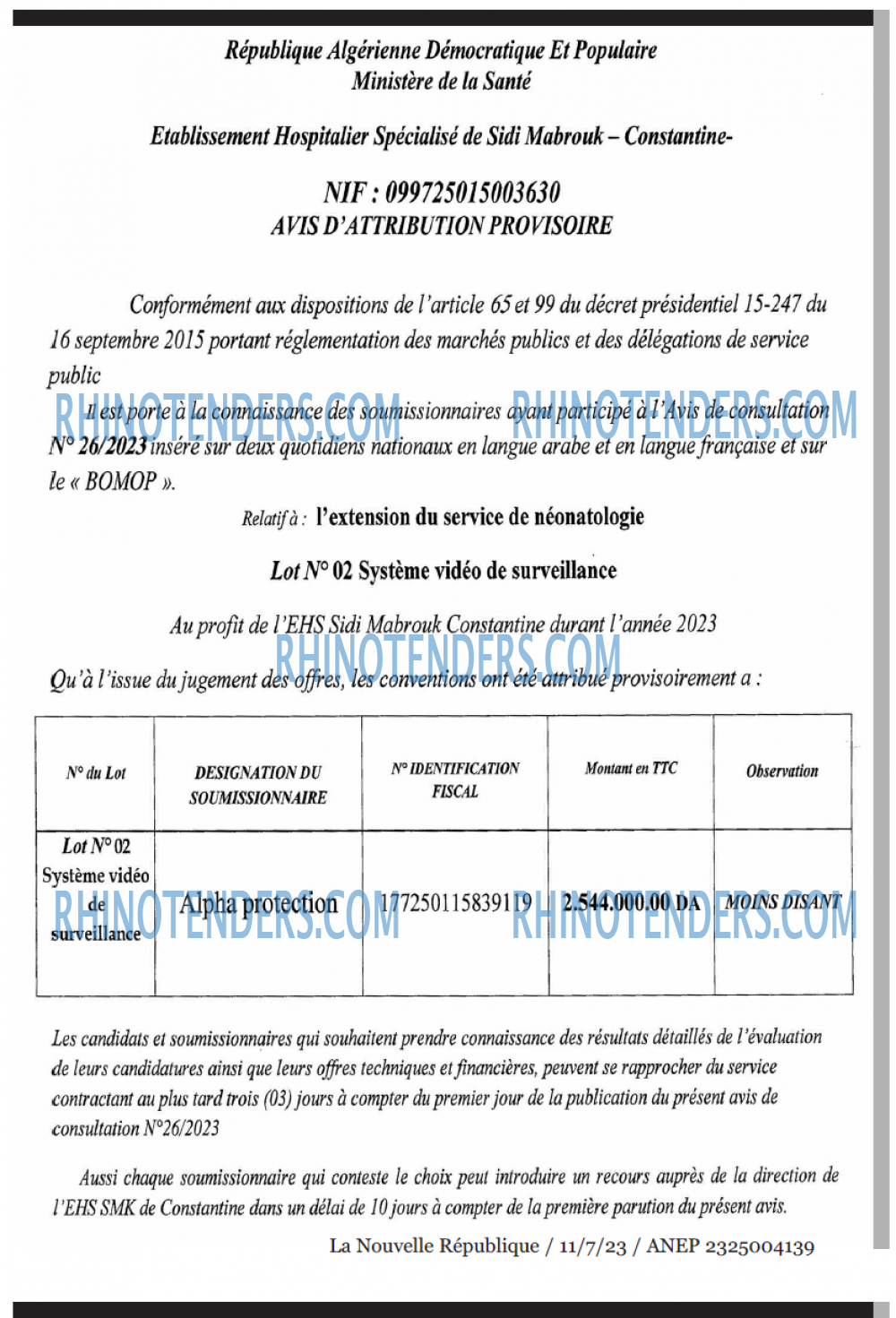 NOUVELLE REPUBLIQUE