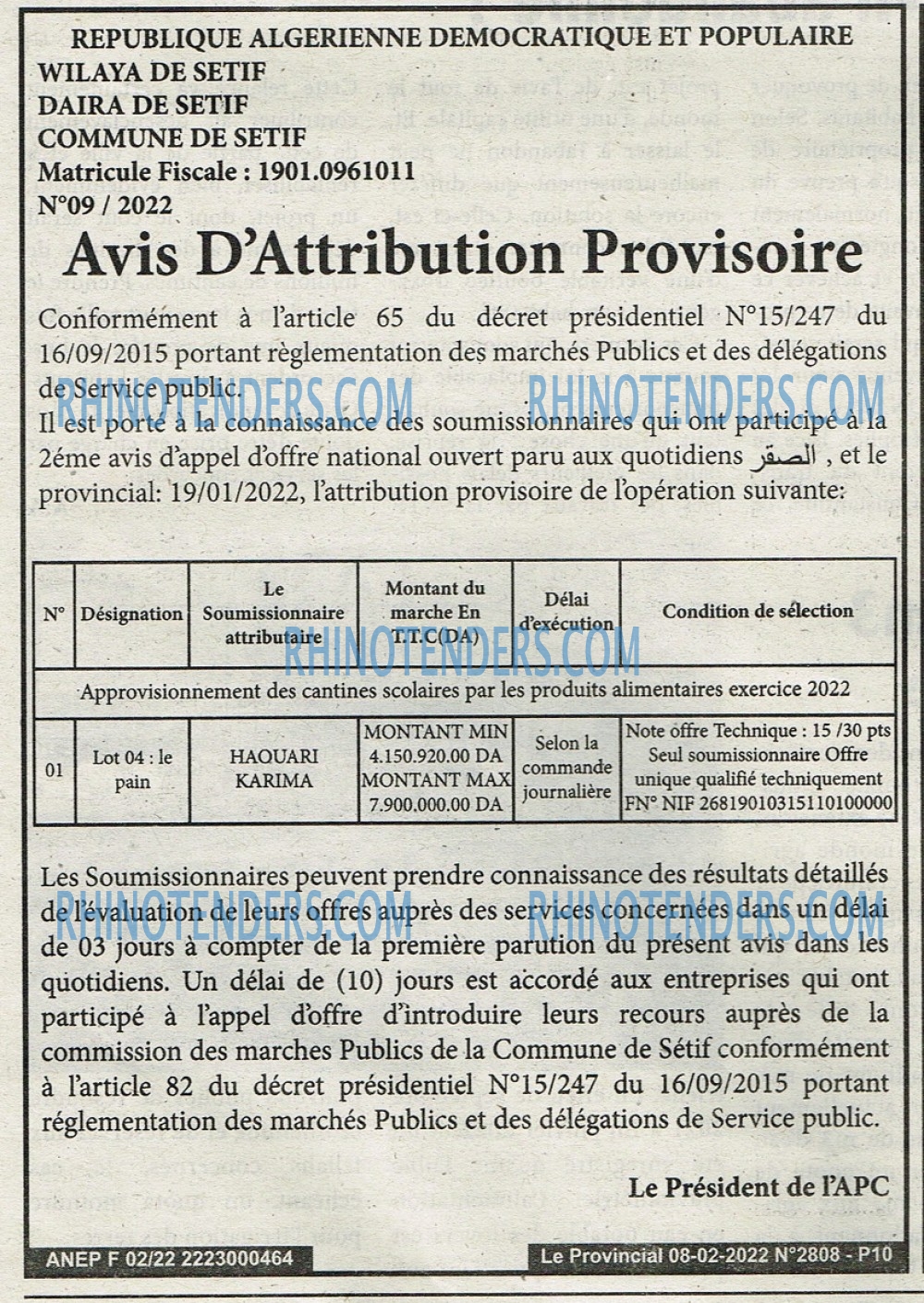 LE PROVINCIAL