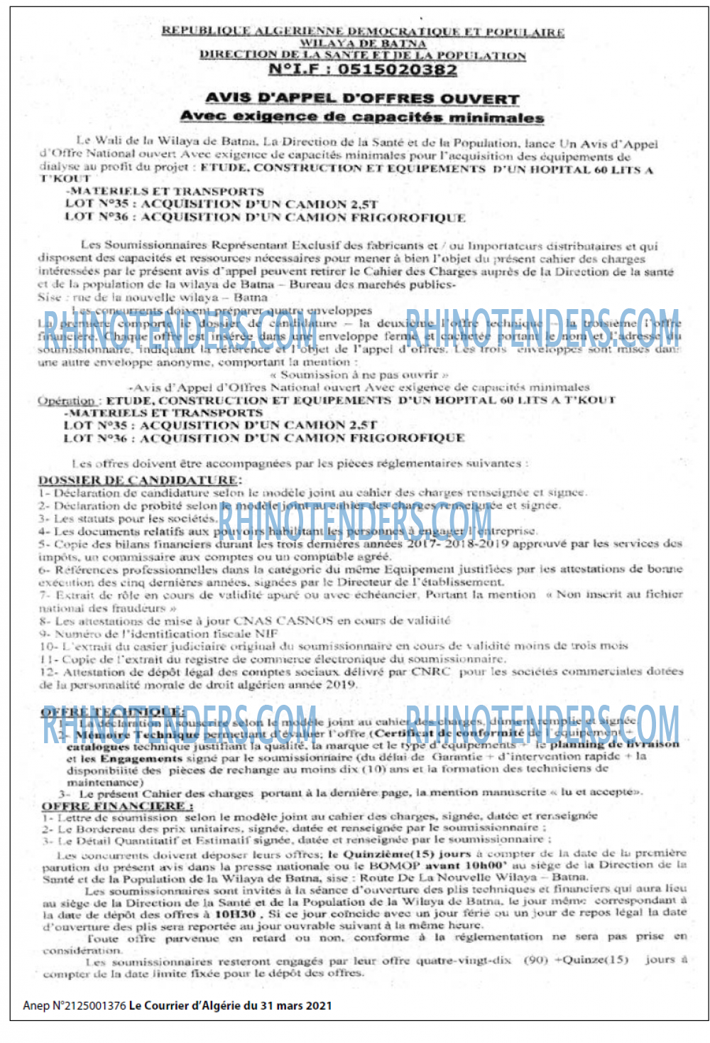 Le Courrier d'Algerie