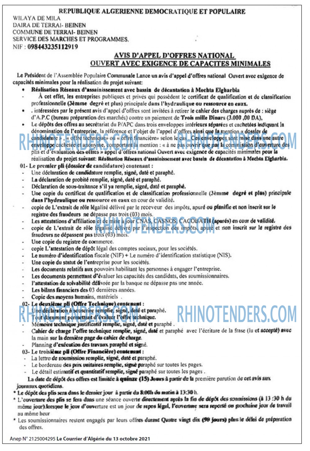 Le Courrier d'Algerie