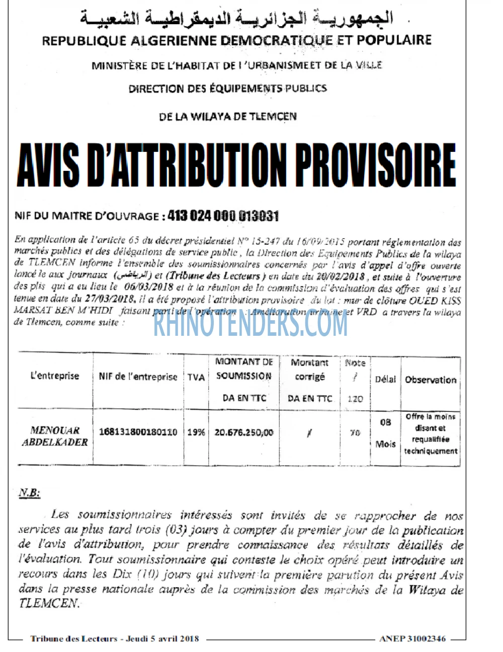 TRIBUNE DES LECTEURS