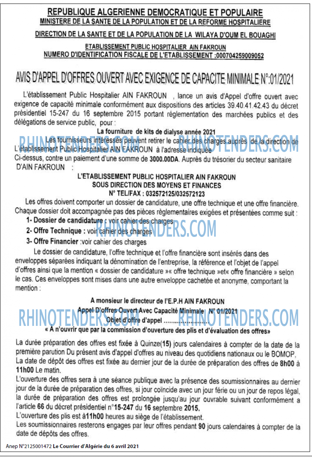 Le Courrier d'Algerie