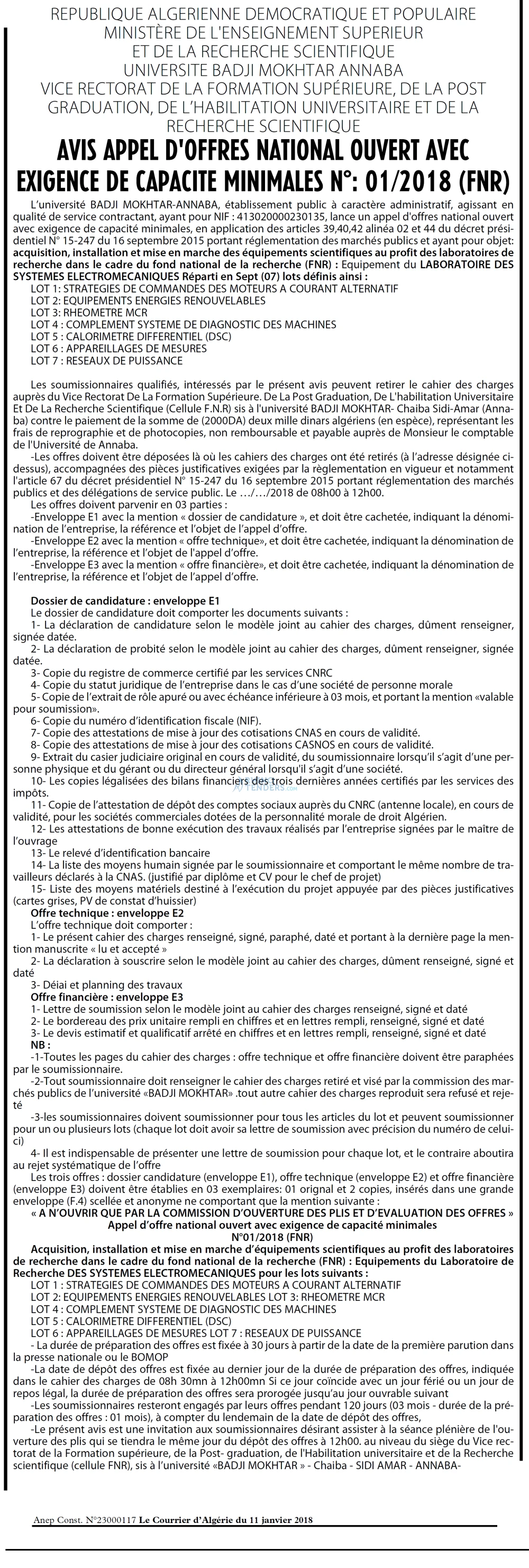 Le Courrier d'Algerie