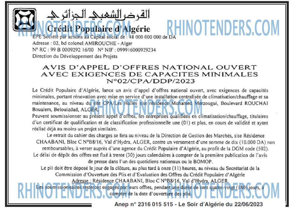 LE SOIR D'ALGERIE