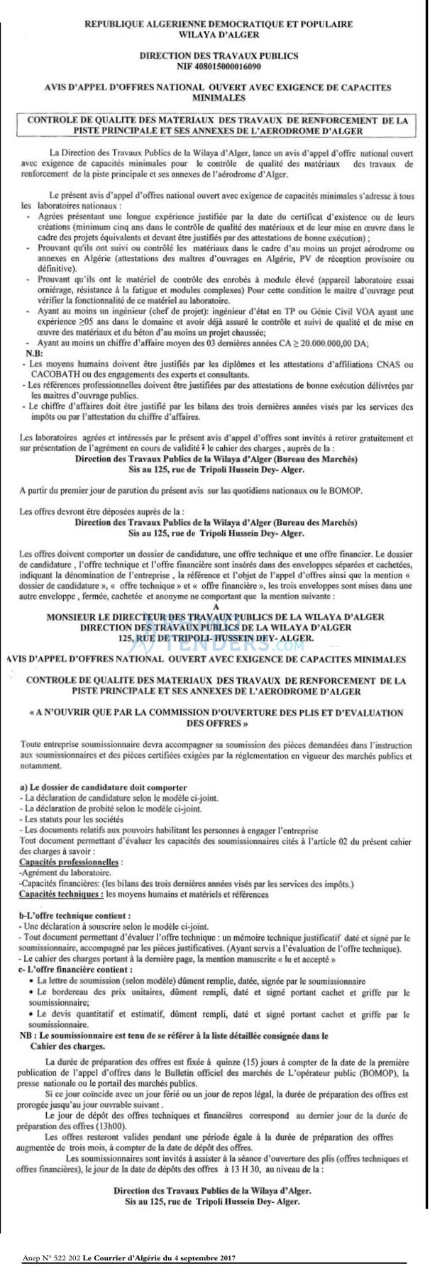 Le Courrier d'Algerie