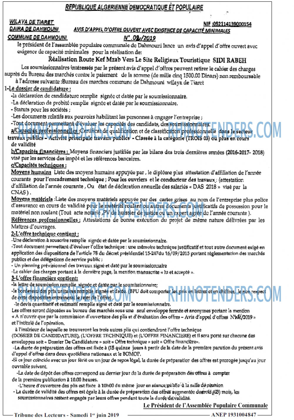 TRIBUNE DES LECTEURS