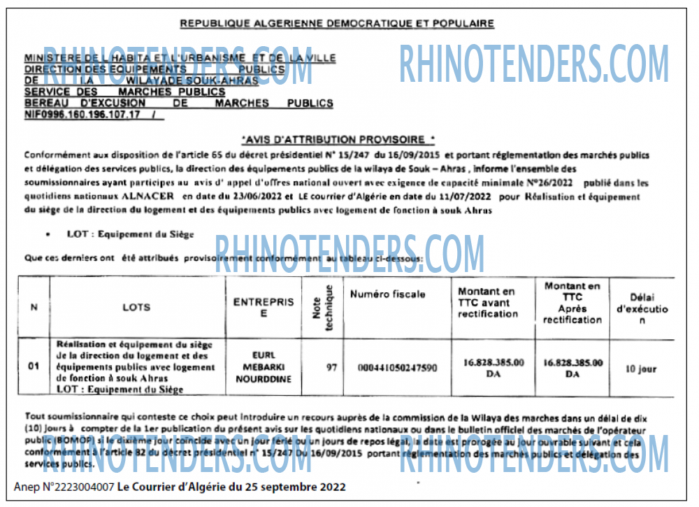 Le Courrier d'Algerie