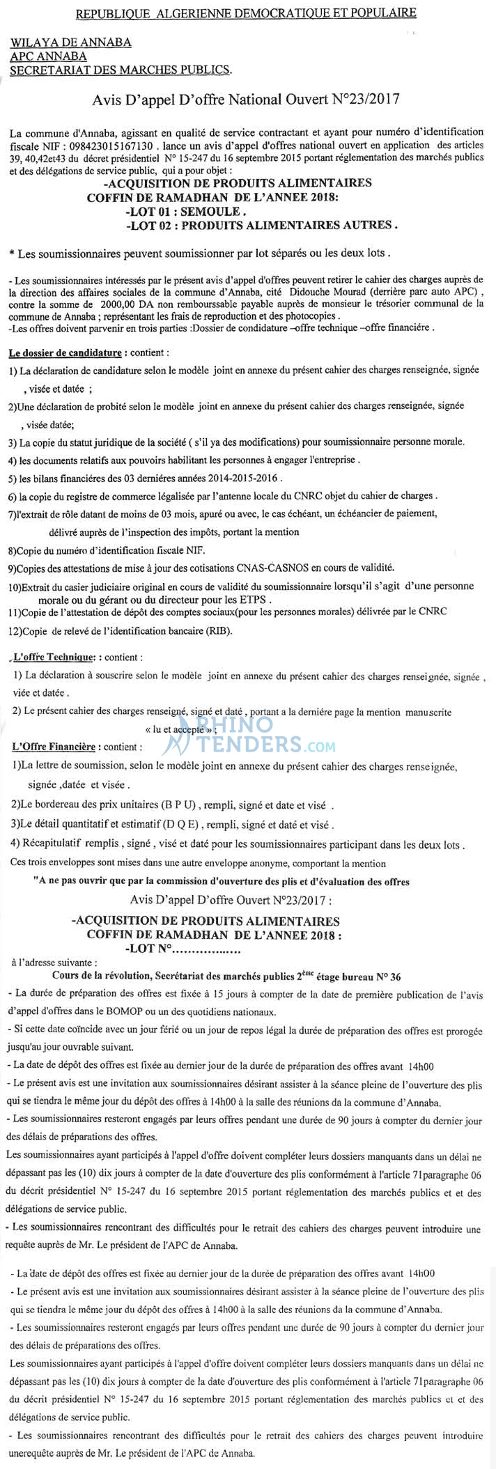 Le Courrier d'Algerie