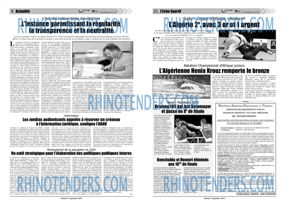 L'ECHO D'ALGERIE