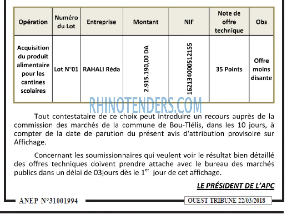 ouest TRIBUNE