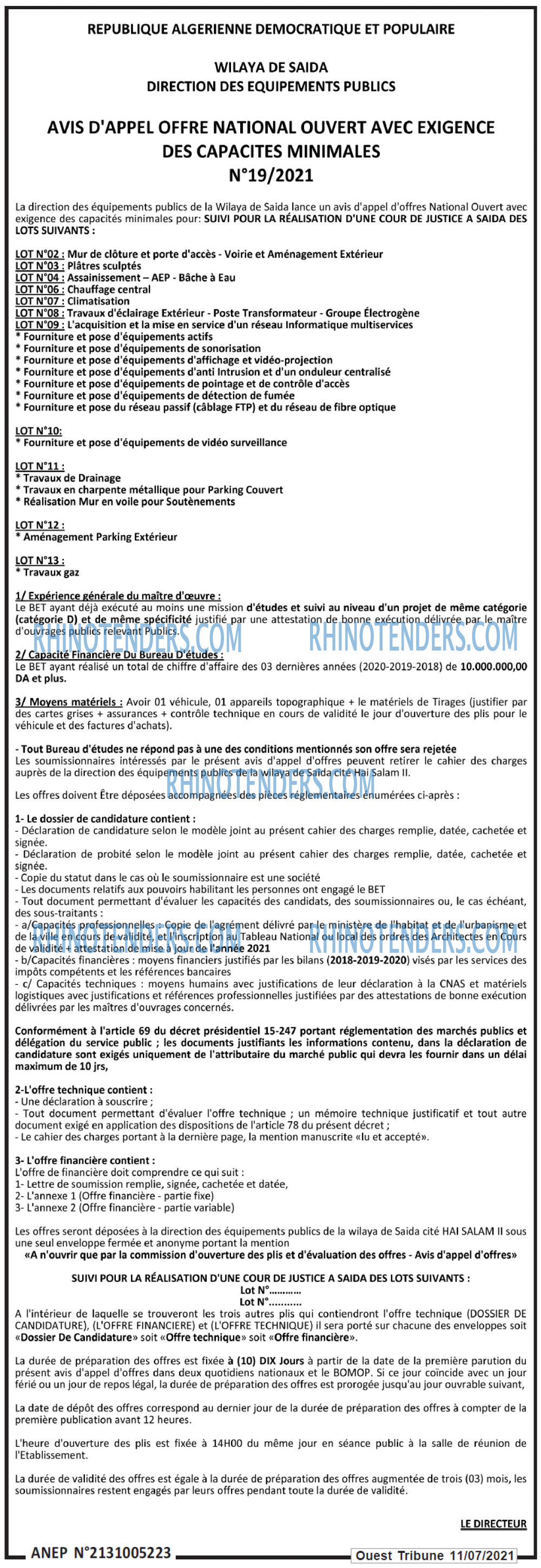 ouest TRIBUNE