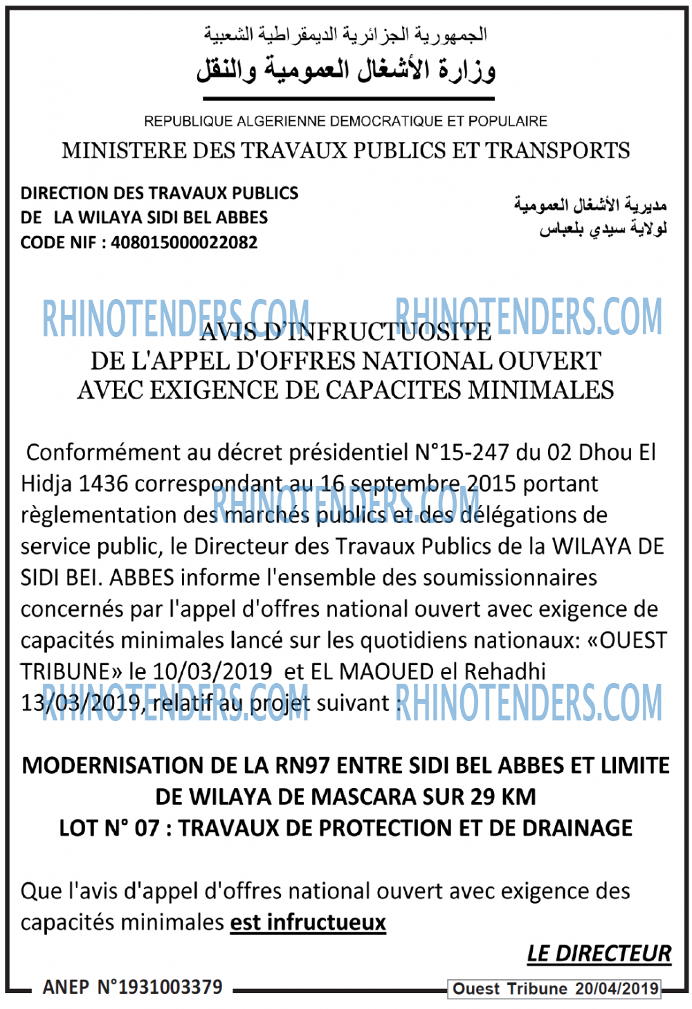 ouest TRIBUNE