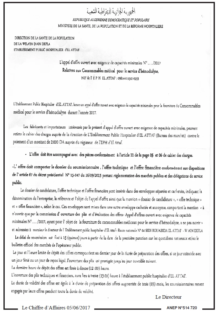 Le Chiffre d'Affaires
